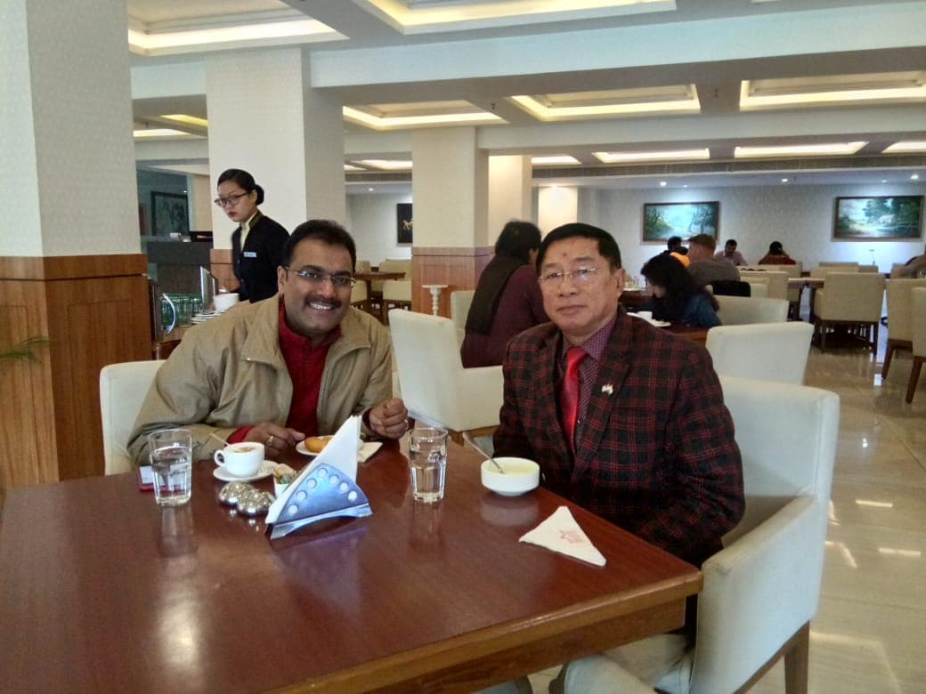 A working lunch with partners